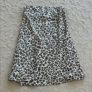 Leopard Print flouncy dress Cream and Brown